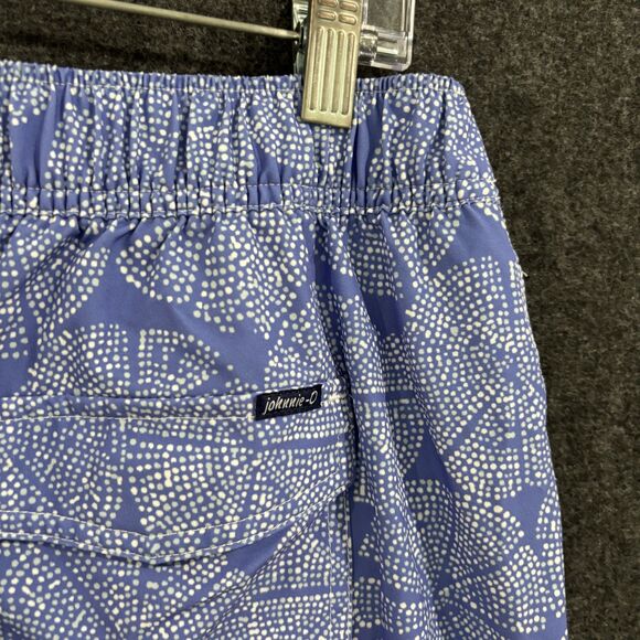 Johnnie-O Swim Trunks Shorts Mens XL Blue White Floral Drawstring Board Short - Picture 3 of 11